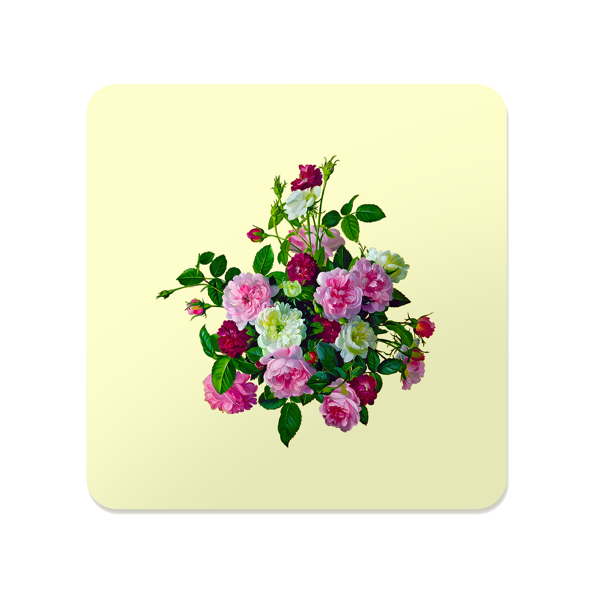 Victorian Rose Bouquet Square Mousepad