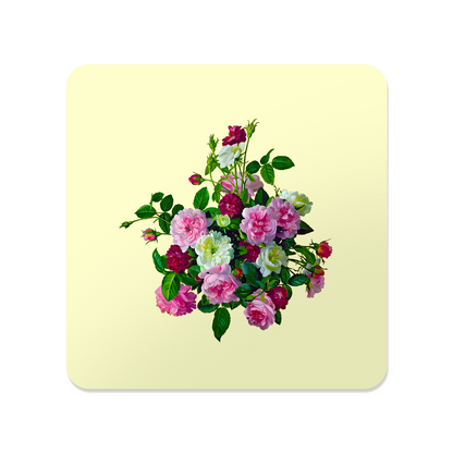 Victorian Floral Square Mouse Pad, Premium Non-Slip Rubber Base Desk Mat