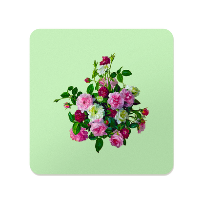 Victorian Floral Square Mouse Pad, Premium Non-Slip Rubber Base Desk Mat