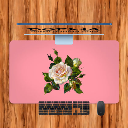Vintage Floral Desk Mat, Smooth Anti-Scratch Desk Protector Pad