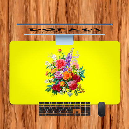 Botanical Floral Desk Mat, Smooth Anti-Scratch Desk Protector Pad