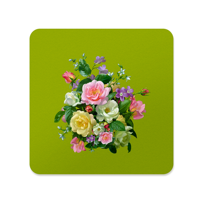 Pastel Flower Bouquet Coaster