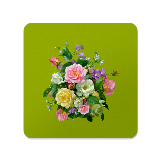 Pastel Flower Bouquet Square Mousepad