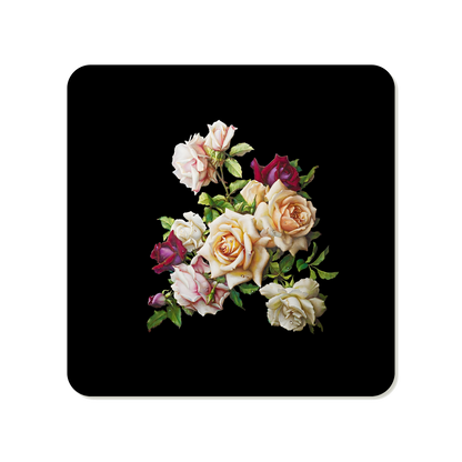 Antique Floral Square Mouse Pad, Premium Non-Slip Rubber Base Desk Mat