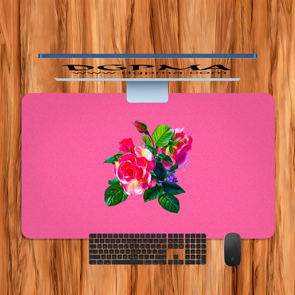 Romantic Floral Desk Mat, Smooth Anti-Scratch Desk Protector Pad