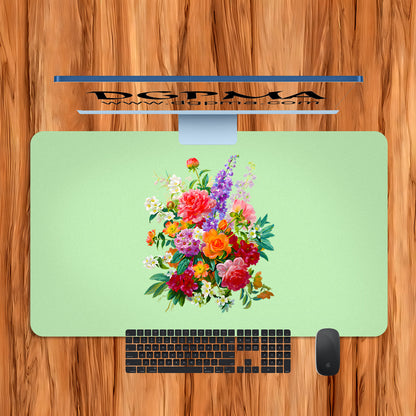 Botanical Floral Desk Mat, Smooth Anti-Scratch Desk Protector Pad