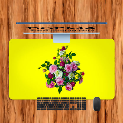 Victorian Floral Desk Mat, Smooth Anti-Scratch Desk Protector Pad