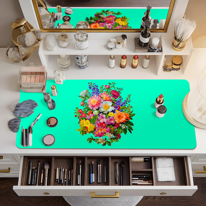 Pink and Orange Bouquet Vanity Mat