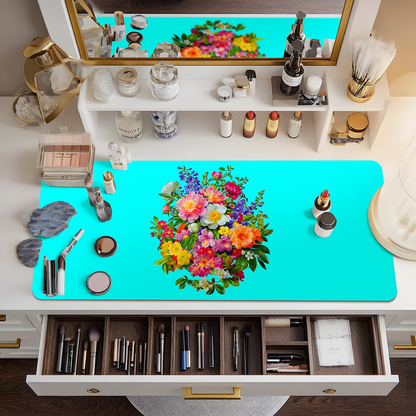 Pink and Orange Bouquet Vanity Mat