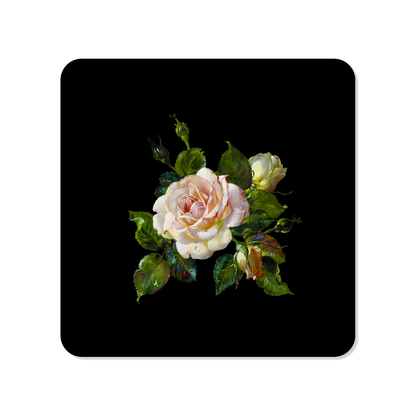 Vintage Floral Square Mouse Pad, Premium Non-Slip Rubber Base Desk Mat