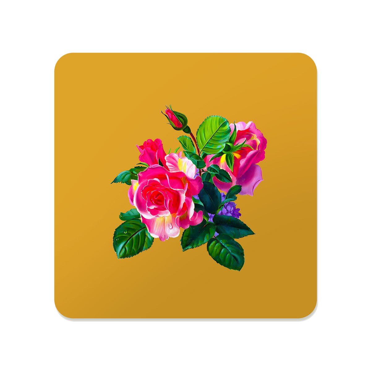 Rose Trio Bouquet Square Mousepad