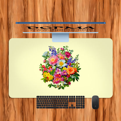 Cottagecore Floral Desk Mat, Smooth Anti-Scratch Desk Protector Pad