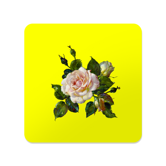 White Rose Square Mousepad