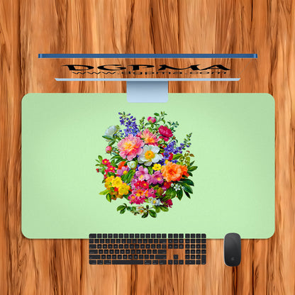 Cottagecore Floral Desk Mat, Smooth Anti-Scratch Desk Protector Pad