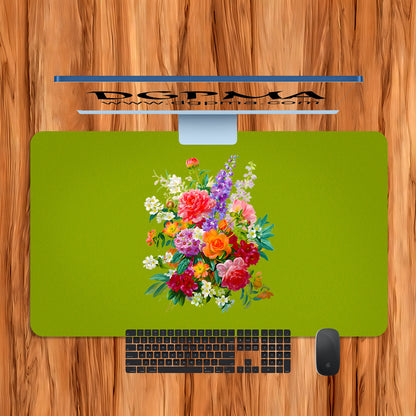 Botanical Floral Desk Mat, Smooth Anti-Scratch Desk Protector Pad