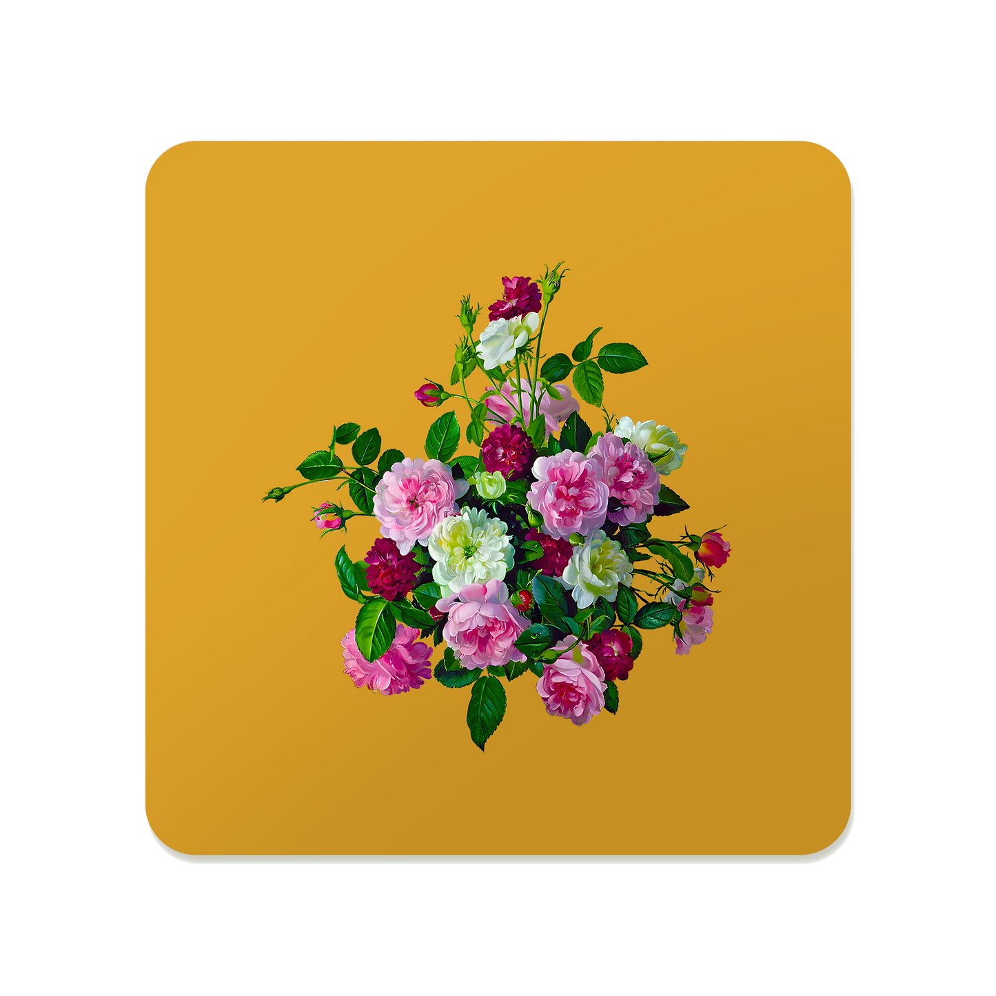 Victorian Rose Bouquet Square Mousepad