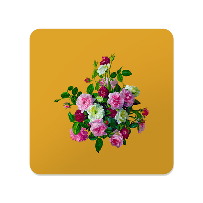 Victorian Floral Square Mouse Pad, Premium Non-Slip Rubber Base Desk Mat
