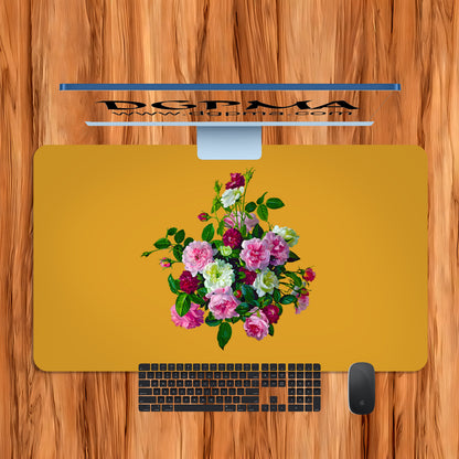 Victorian Floral Desk Mat, Smooth Anti-Scratch Desk Protector Pad