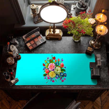 Roses, Pansies, and Poppies Bouquet Vanity Mat
