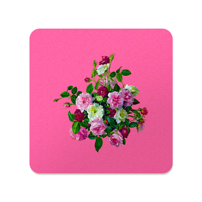 Victorian Floral Square Mouse Pad, Premium Non-Slip Rubber Base Desk Mat