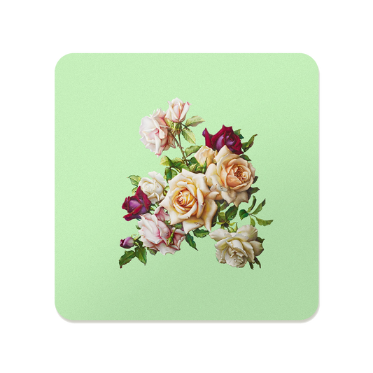 Muted Blush Rose Bouquet Square Mousepad