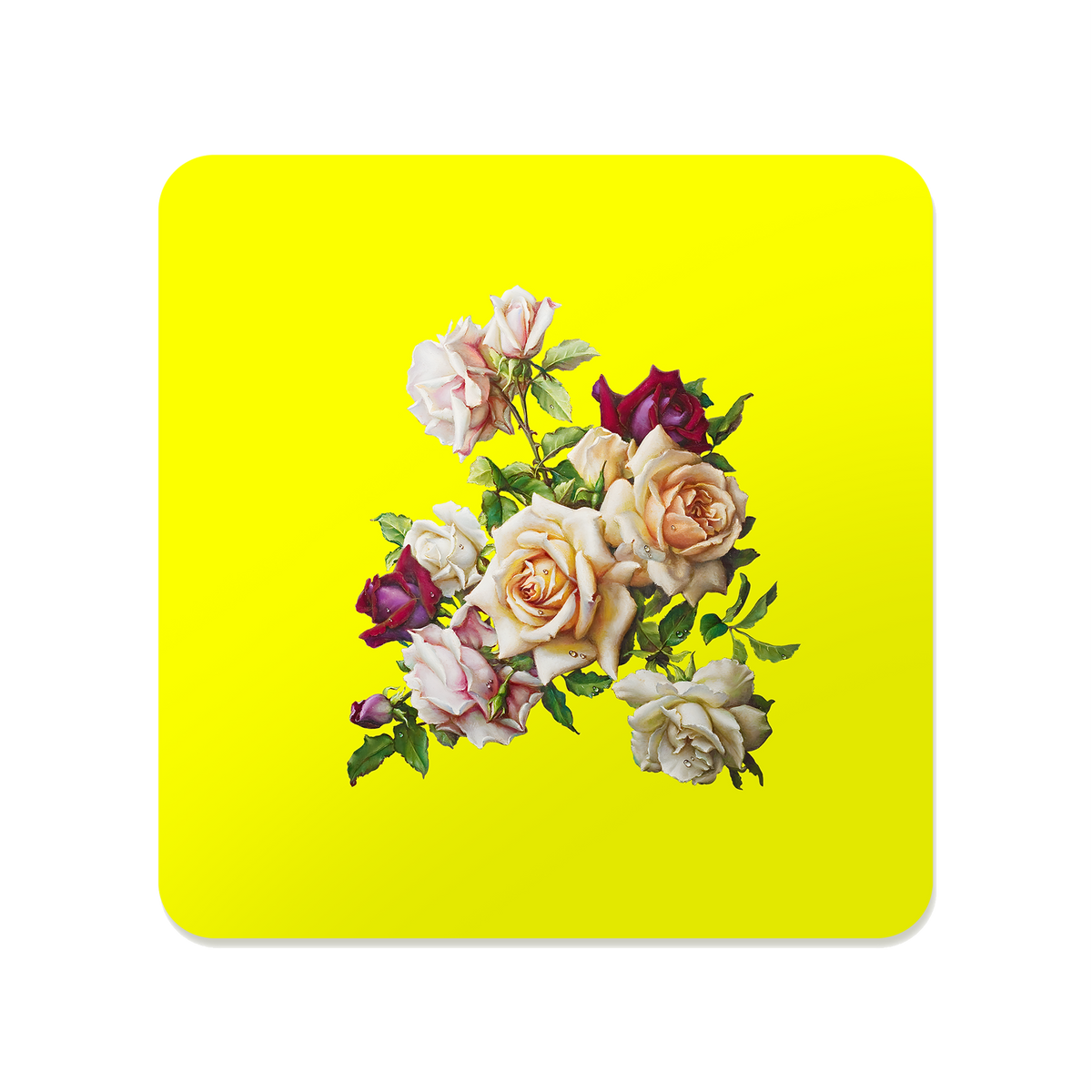Muted Blush Rose Bouquet Square Mousepad