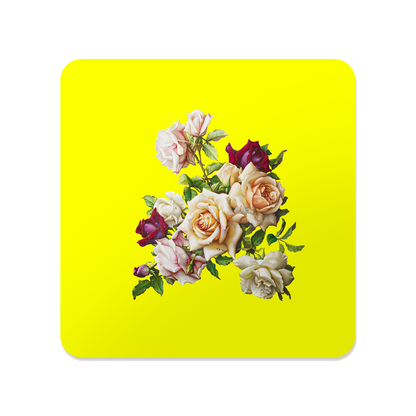 Antique Floral Square Mouse Pad, Premium Non-Slip Rubber Base Desk Mat