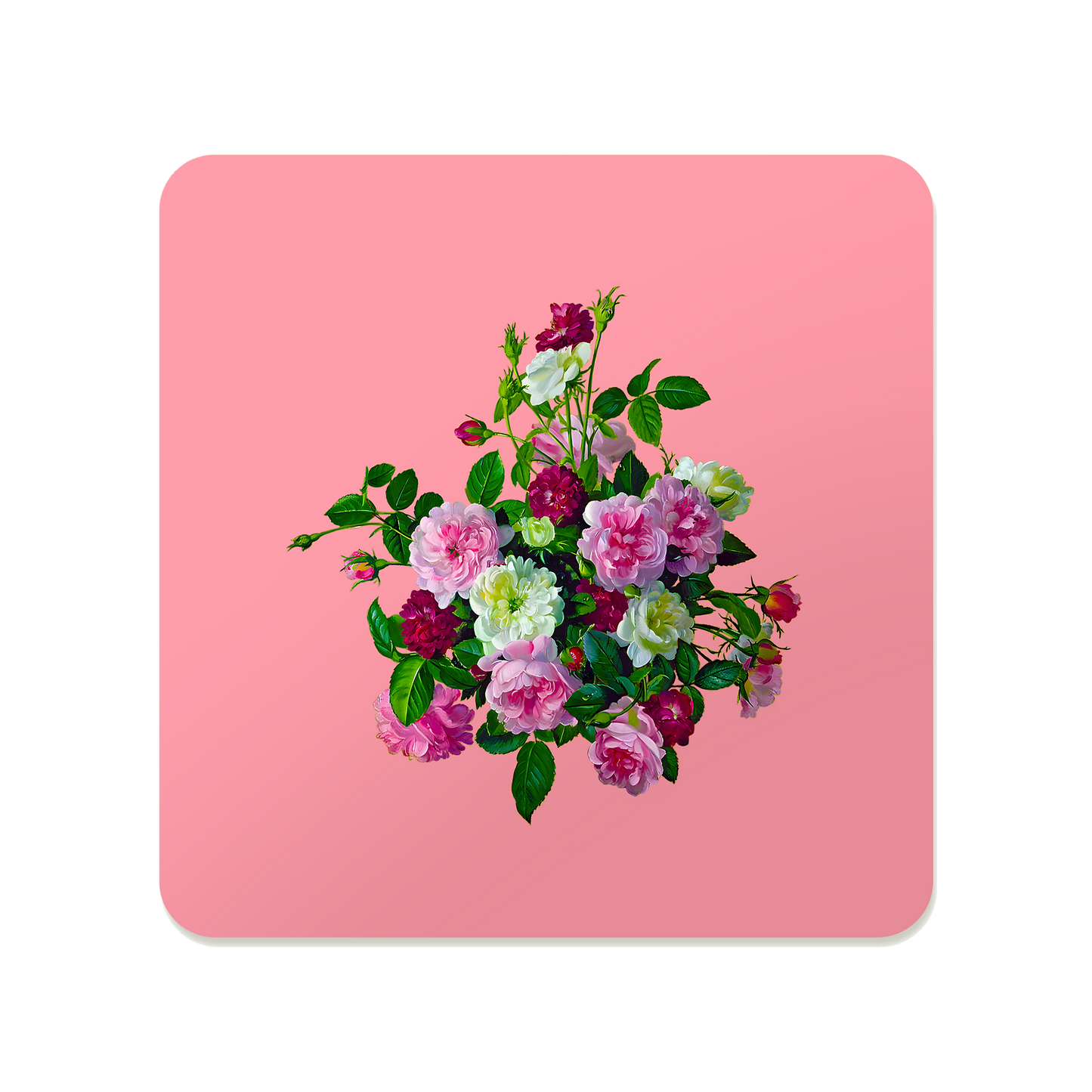 Victorian Rose Bouquet Square Mousepad