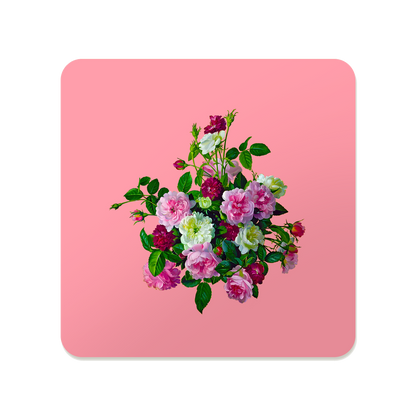 Victorian Floral Square Mouse Pad, Premium Non-Slip Rubber Base Desk Mat