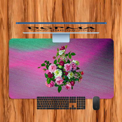 Victorian Floral Desk Mat, Smooth Anti-Scratch Desk Protector Pad