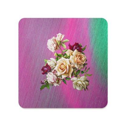 Antique Floral Square Mouse Pad, Premium Non-Slip Rubber Base Desk Mat