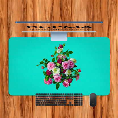 Victorian Floral Desk Mat, Smooth Anti-Scratch Desk Protector Pad