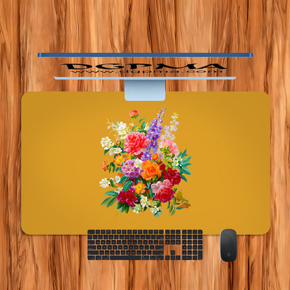 Botanical Floral Desk Mat, Smooth Anti-Scratch Desk Protector Pad