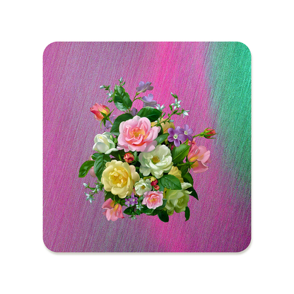 Pastel Flower Bouquet Coaster