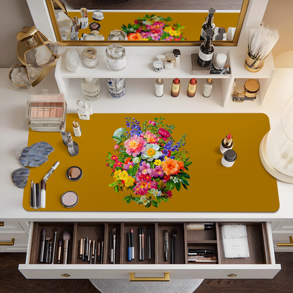 Pink and Orange Bouquet Vanity Mat