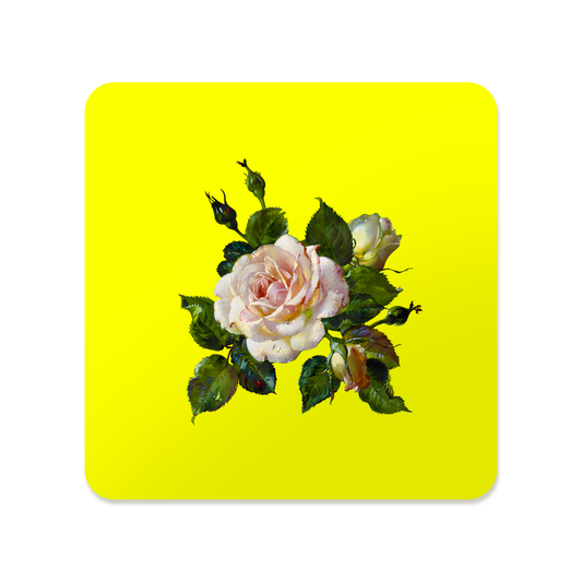 White Rose Square Mousepad