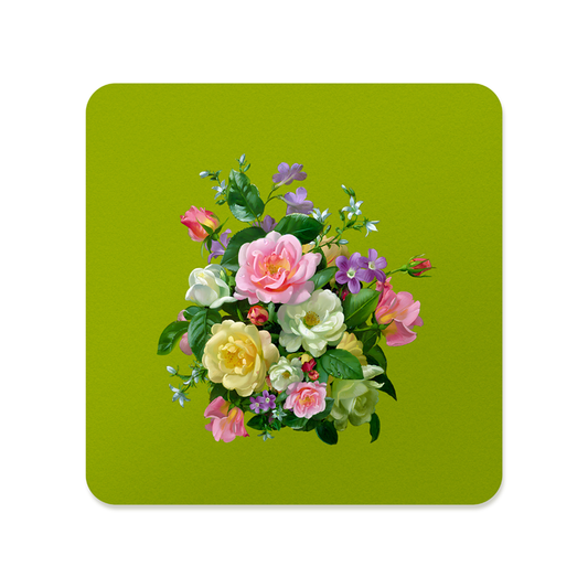 Pastel Flower Bouquet Square Mousepad