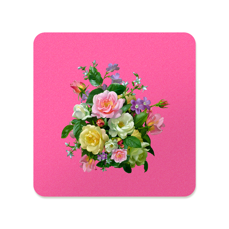 Pastel Flower Bouquet Square Mousepad