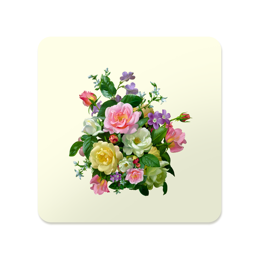 Pastel Flower Bouquet Square Mousepad