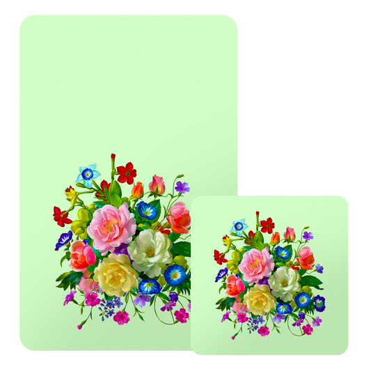 Roses, Pansies, and Poppies Bouquet Mousepad