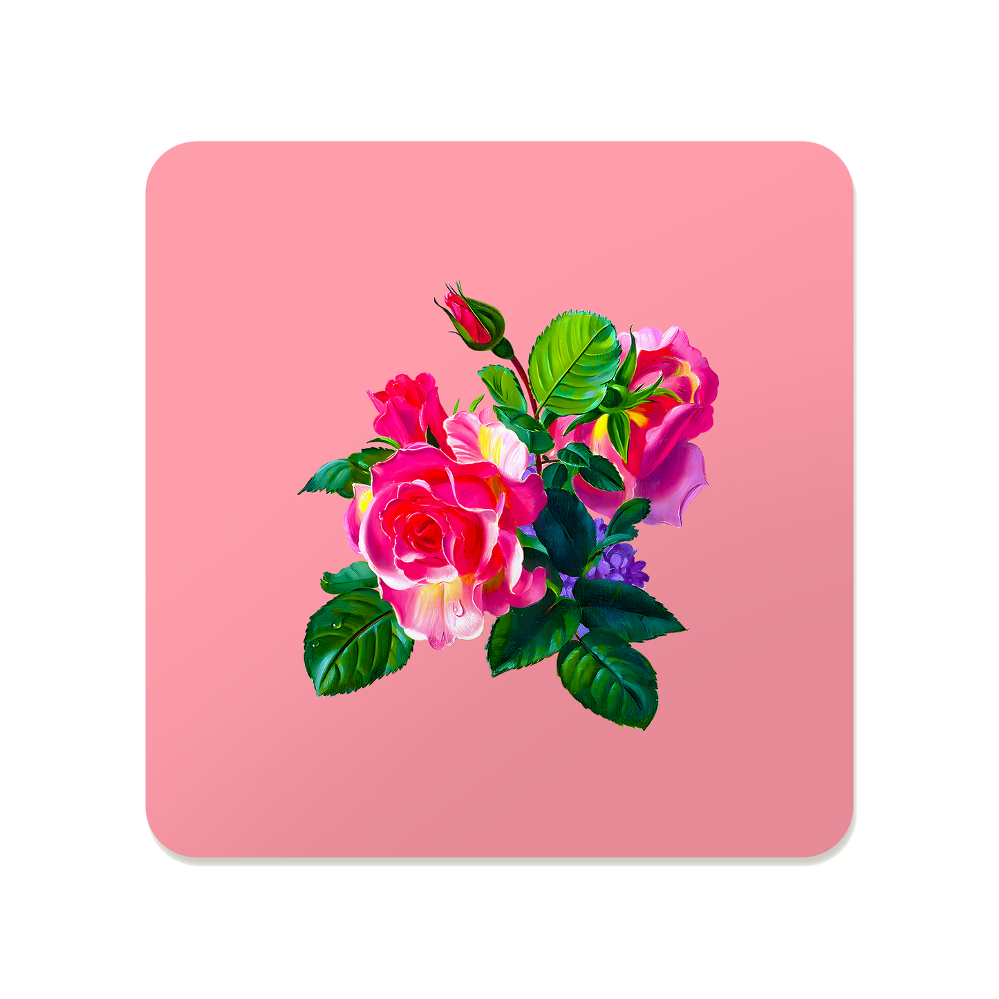Rose Trio Bouquet Coaster