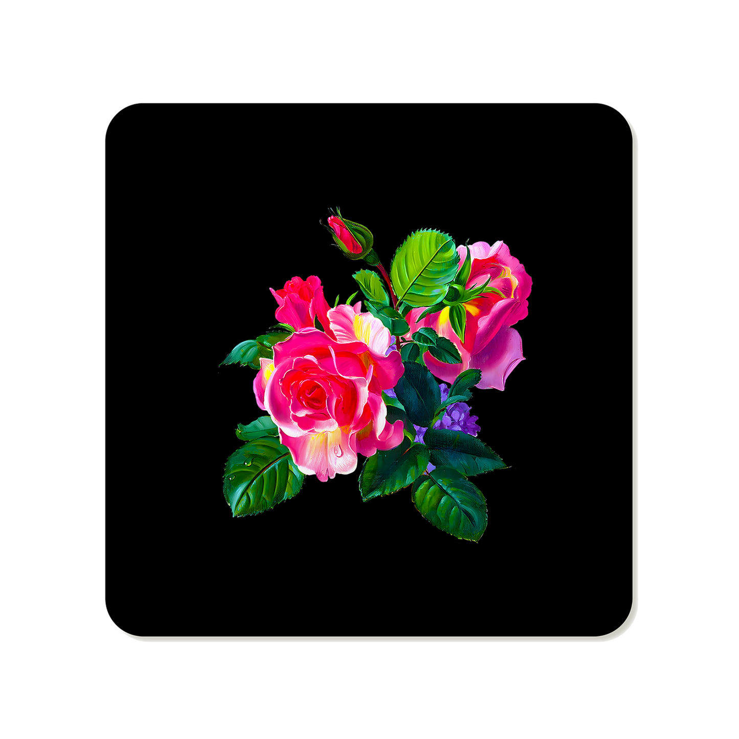 Rose Trio Bouquet Coaster