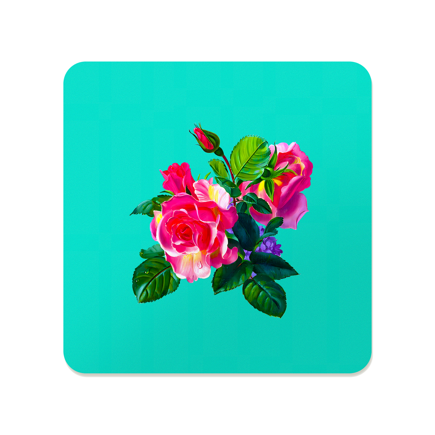 Rose Trio Bouquet Coaster