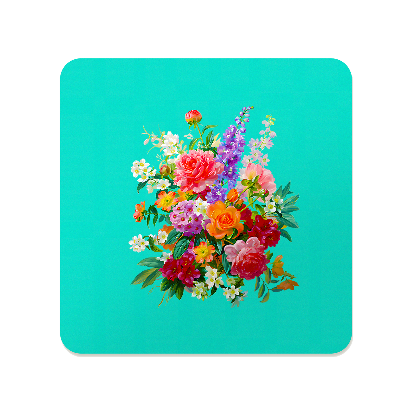 Wildflower Symphony Bouquet Square Mousepad