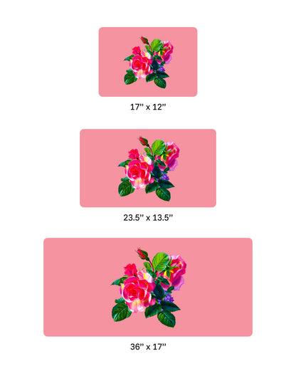Romantic Floral Desk Mat, Smooth Anti-Scratch Desk Protector Pad