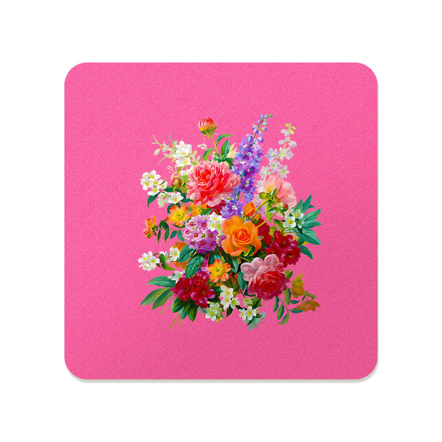 Wildflower Symphony Bouquet Square Mousepad