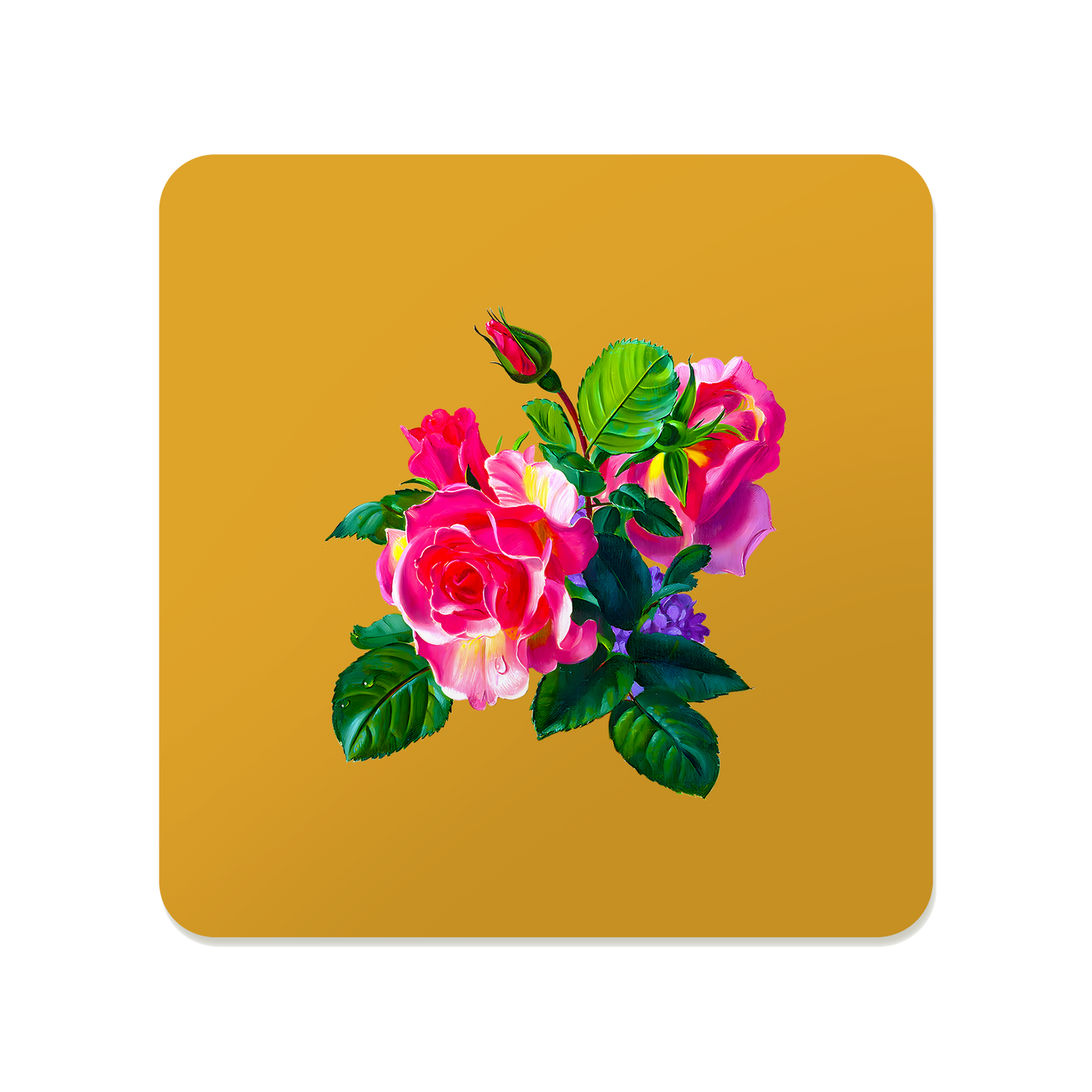 Rose Trio Bouquet Coaster