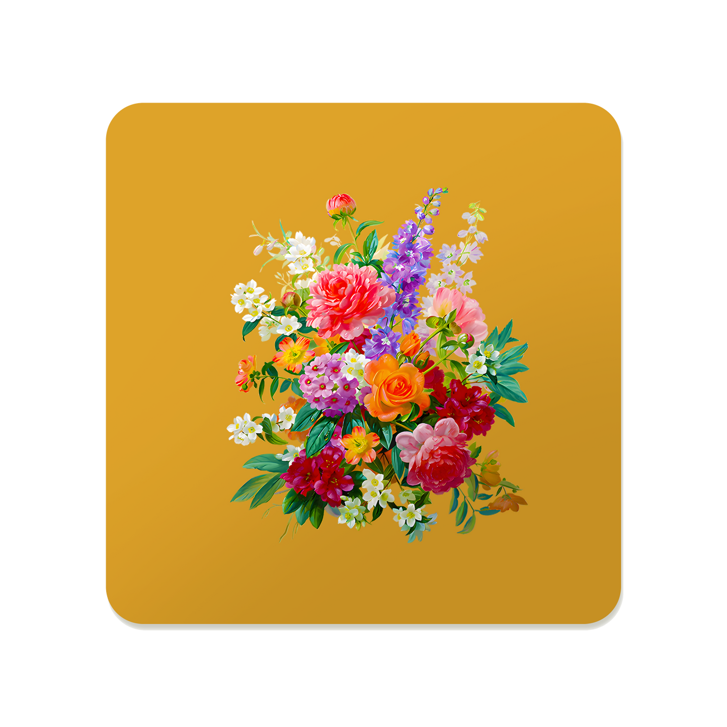 Wildflower Symphony Bouquet Square Mousepad