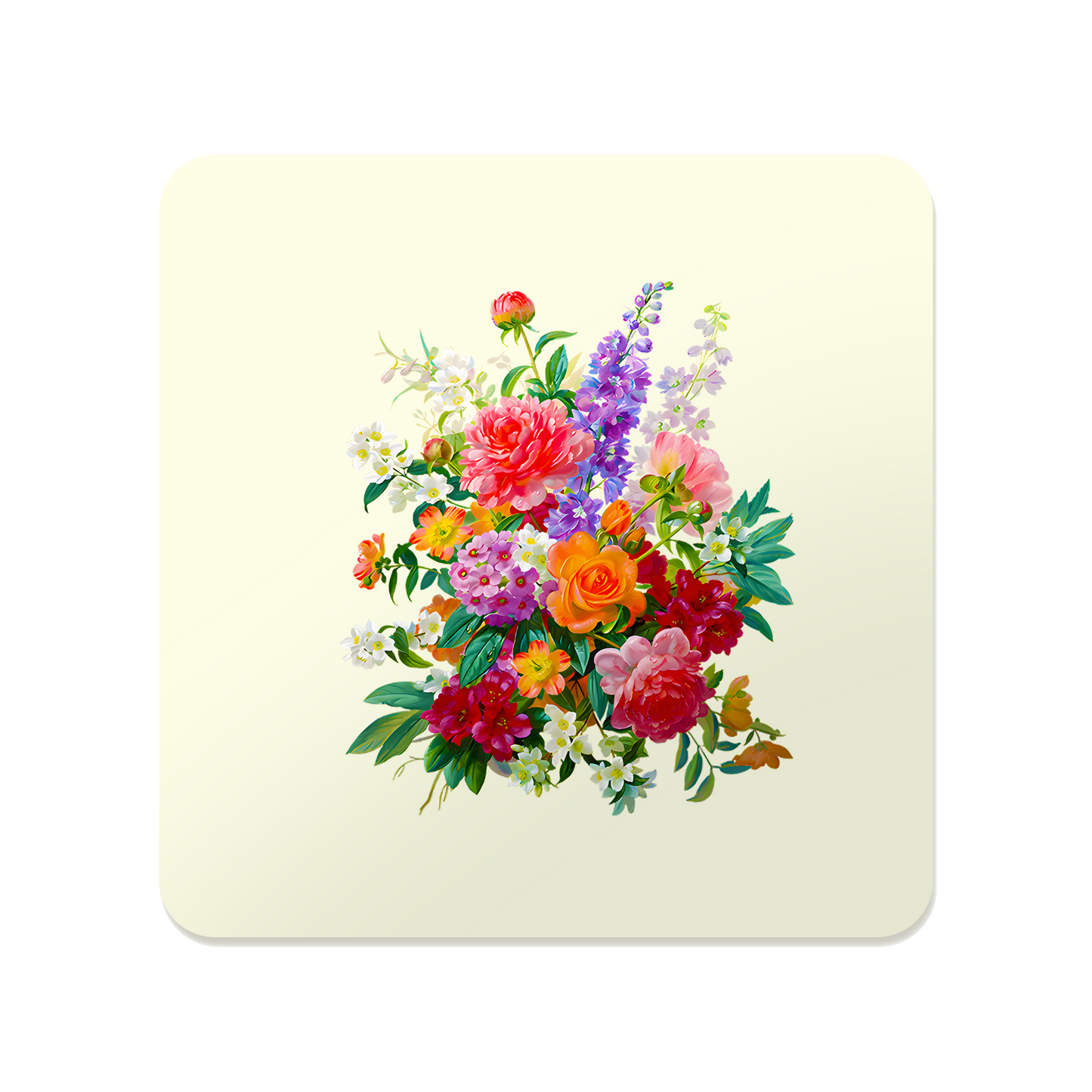 Wildflower Symphony Bouquet Square Mousepad