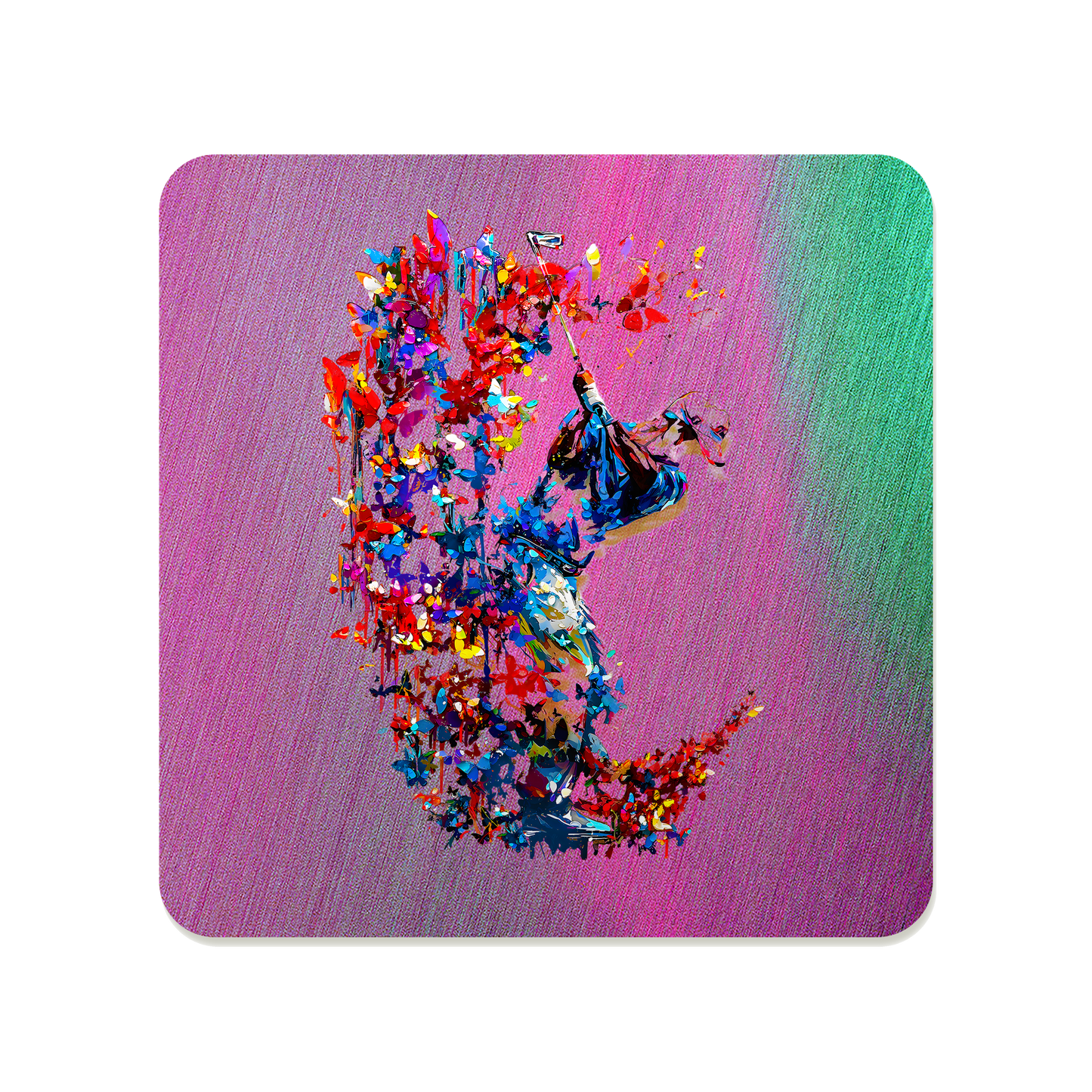 Butterfly Golfer Square Mousepad